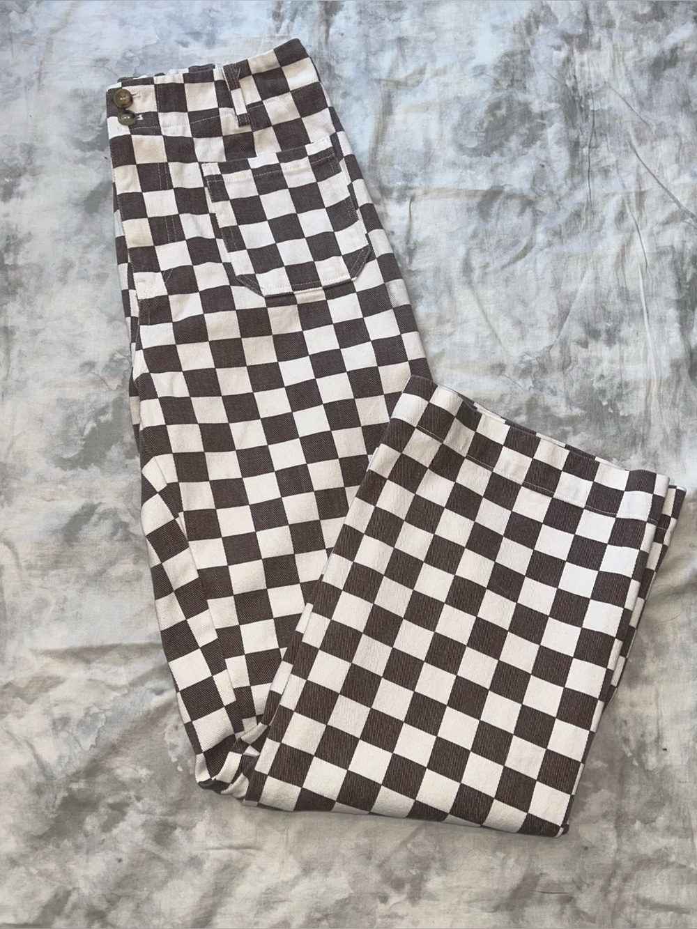 Paper Moon Demi Checkered Patch Pocket Jeans